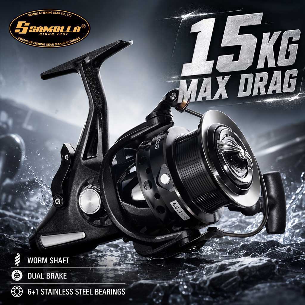 Surf Reel - SAMOLLA Çift Frenli Alarm Sistemli Spin